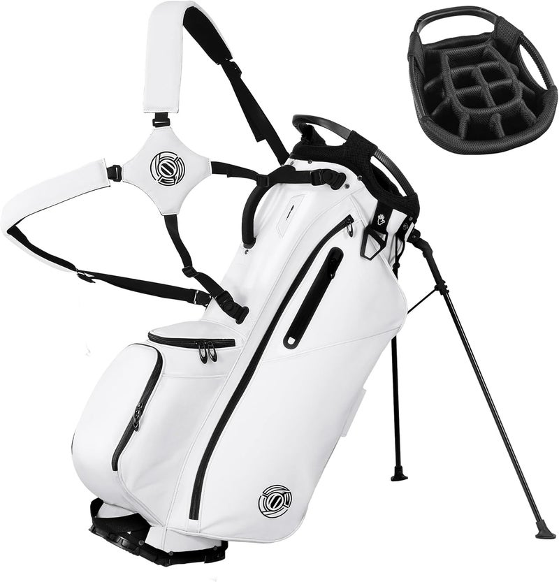 Shopsource Golf Stand Bag 14 Way, Lightweight Golf Bags for Men Women with Stand, Padded Ergonomic Double Strap, Full Length Dividers, Multiple Pockets, Rain Hood - Image 1